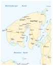 Vector map of the German Baltic Sea island Poel