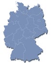 Vector map of Germany Royalty Free Stock Photo