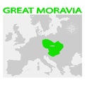 Vector map of the Great Moravia