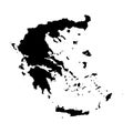 Vector map Greece. Isolated vector Illustration. Black on White background