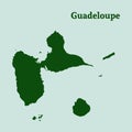 Vector map of Guadeloupe.