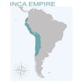 vector map of the Inca Empire Royalty Free Stock Photo