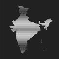 Vector map India, template Asia outline country