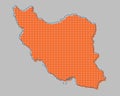 Vector map Iran made dots country template