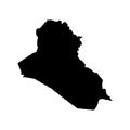 Vector map Iraq. Isolated vector Illustration. Black on White background.