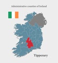 Vector map Ireland, county Tipperary