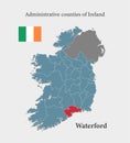 Vector map Ireland, county Waterford