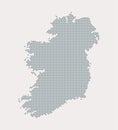 Vector map Ireland from points, dotted template Royalty Free Stock Photo