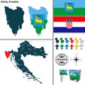 Map of Istria, Croatia Royalty Free Stock Photo