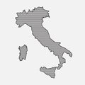 Vector map Italy, template Europe outline country