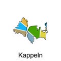 vector map of Kappeln. Borders of for your infographic. Vector illustration design template