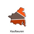 vector map of Kaufbeuren. Borders of for your infographic. Vector illustration design template Royalty Free Stock Photo