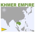 Vector map of the Khmer Empire