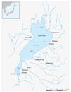 Vector map of Lake Biwa, Shiga Prefecture, Japan Royalty Free Stock Photo