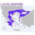 Vector map of The Latin Empire Royalty Free Stock Photo