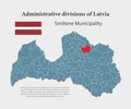 Vector map Latvia, Smiltene municipality