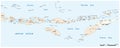 Vector map of Lesser Sunda Islands, Indonesia East Timor