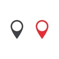Vector map location icon. Map location shape. Location tag. Element for design ui app website interface. Position pin. Black and Royalty Free Stock Photo