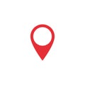 Vector map location icon. Map location shape. Red location tag. Element for design ui app website interface. Position pin
