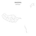 Administrative Map of the Autonomous Region of Madeira as of 2022 - Vector Illustration