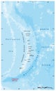 Vector map of the Mariana Islands and the Mariana Trench, U.S