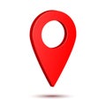 Vector map marker icon that points location. Web element design. Place navigation sign. Royalty Free Stock Photo