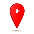 Vector map marker icon that points location. Web element design. Place navigation sign. Royalty Free Stock Photo
