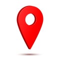 Vector map marker icon that points location. Web element design. Place navigation sign. Royalty Free Stock Photo