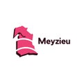 vector map of Meyzieu design, illustration design template on white background Royalty Free Stock Photo