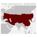 Map of the mongol Empire Royalty Free Stock Photo