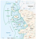 Vector map of Nordfriesland, Schleswig-Holstein, Germany