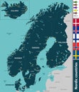 Map of Nordic countries