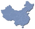 Vector map of People's Republic of China (PRC)