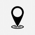 Vector map pin icon. map pointer Royalty Free Stock Photo