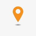 Vector of map pointer icon. GPS location symbol. Flat design sty Royalty Free Stock Photo