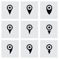Vector map pointer icon set