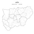 Geopolitical Vector Map of the Province of JaÃÂ©n as of 2022