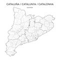 Geopolitical Vector Map of Catalonia as of 2022