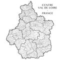 Vector map of the region Centre Val de Loire, France