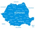 Vector map of Romania