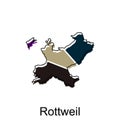vector map of Rottweil. Borders of for your infographic. Vector illustration design template