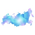 Vector map Russia polygon Royalty Free Stock Photo