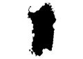 Sardinia State Map Vector silhouette