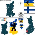 Map of Satakunta, Finland