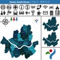 Map of Seoul with Districts