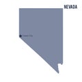 Vector map State of Nevada isolated on white background. Royalty Free Stock Photo
