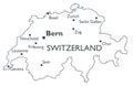 Vector map of Switzerland