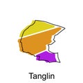 vector map of Tanglin colorful illustration template design on white background