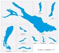 Vector map of the ten sizes of Austria in German