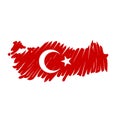 Vector map Turkey Royalty Free Stock Photo
